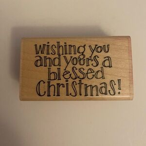 Stampabilities FR1095 Blessed Christmas rubber stamp